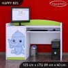 Psací stůl Happy B05 -  růžový a modrý slon (Barva bílá)
