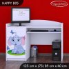 Psací stůl Happy B05 -  sloník (Barva bílá)