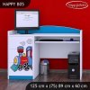 Psací stůl Happy B05 -  super lokomotiva (Barva bílá)