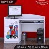 Psací stůl Happy B05 -  super lokomotiva (Barva bílá)