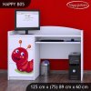 Psací stůl Happy B05 - veselá housenka (Barva bílá)