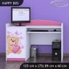 Psací stůl Happy B05 -zamilovaný medvídek (Barva bílá)