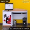 Psací stůl Happy B06 - auto s vlajkou (Barva bílá)