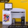 Psací stůl Happy B06 - hrající lokomotiva (Barva bílá)