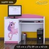 Psací stůl Happy B06 - jednorožec (Barva bílá)