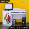 Psací stůl Happy B06 - barevný želvík (Barva bílá)