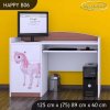 Psací stůl Happy B06 - princezna s koníkem (Barva bílá)