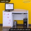 Psací stůl Happy B06 - víla s motýlkami (Barva bílá)