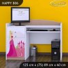 Psací stůl Happy B06 - princezna se zámkem (Barva bílá)
