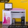 Psací stůl Happy B06 - princezna se zámkem (Barva bílá)