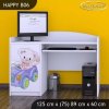Psací stůl Happy B06 - medvídek v autě (Barva bílá)