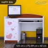 Psací stůl Happy B06 - medvídek se srdcem (Barva bílá)