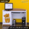 Psací stůl Happy B06 - medvídek s kyticí (Barva bílá)