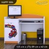Psací stůl Happy B06 - vláček (Barva bílá)