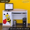 Psací stůl Happy B06 - včelka se srdcem (Barva bílá)