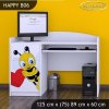 Psací stůl Happy B06 - včelka se srdcem (Barva bílá)