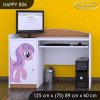 Psací stůl Happy B06 - růžový pony (Barva bílá)