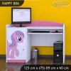 Psací stůl Happy B06 - růžový pony (Barva bílá)