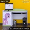 Psací stůl Happy B06 - růžový pony (Barva bílá)
