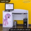 Psací stůl Happy B06 - růžový pony (Barva bílá)