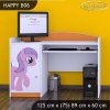 Psací stůl Happy B06 - růžový pony (Barva bílá)