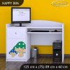 Psací stůl Happy B06 - růžový hříbeček (Barva bílá)