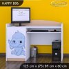 Psací stůl Happy B06 - růžový a modrý slon (Barva bílá)