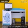 Psací stůl Happy B06 - růžový a modrý slon (Barva bílá)