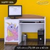 Psací stůl Happy B06 - růžový dráček (Barva bílá)