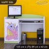 Psací stůl Happy B06 - růžový dráček (Barva bílá)