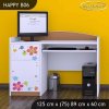 Psací stůl Happy B06 - srdce z květů (Barva bílá)