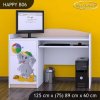 Psací stůl Happy B06 - slon s balónkem (Barva bílá)