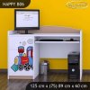 Psací stůl Happy B06 - super lokomotiva (Barva bílá)