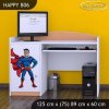 Psací stůl Happy B06 - superman (Barva bílá)