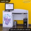 Psací stůl Happy B06 - stříkající sloník (Barva bílá)