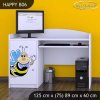 Psací stůl Happy B06 -  usměvavá včelka (Barva bílá)