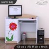 Psací stůl Happy B08 - dva květy (Barva bílá)