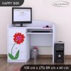 Psací stůl Happy B08 - dva květy (Barva bílá)