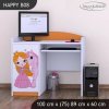 Psací stůl Happy B08 -  princezna a jednorožec (Barva bílá)