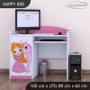 Psací stůl Happy B08 -  princezna a jednorožec (Barva bílá)