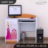 Psací stůl Happy B08 - princezna se zámkem (Barva bílá)