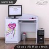 Psací stůl Happy B08 - pejsek a srdce (Barva bílá)