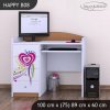 Psací stůl Happy B08 - pejsek a srdce (Barva bílá)