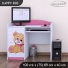 Psací stůl Happy B08 - medvídek s mašlí (Barva bílá)
