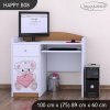Psací stůl Happy B08 - medvídek se srdcem (Barva bílá)