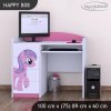 Psací stůl Happy B08 -  růžový pony (Barva bílá)