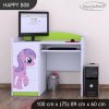 Psací stůl Happy B08 -  růžový pony (Barva bílá)