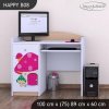 Psací stůl Happy B08 -  růžový hříbeček (Barva bílá)