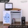 Psací stůl Happy B08 -  růžový a modrý slon (Barva bílá)