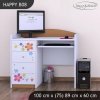 Psací stůl Happy B08 -  srdce z květů (Barva bílá)